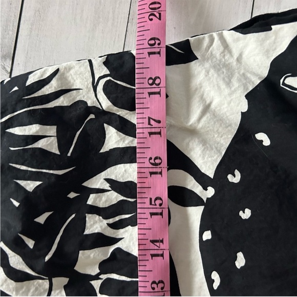 Maeve Anthropologie Chrysanthemum Jumpsuit Black Tropical Print Wide Leg Crop S - Picture 12 of 15